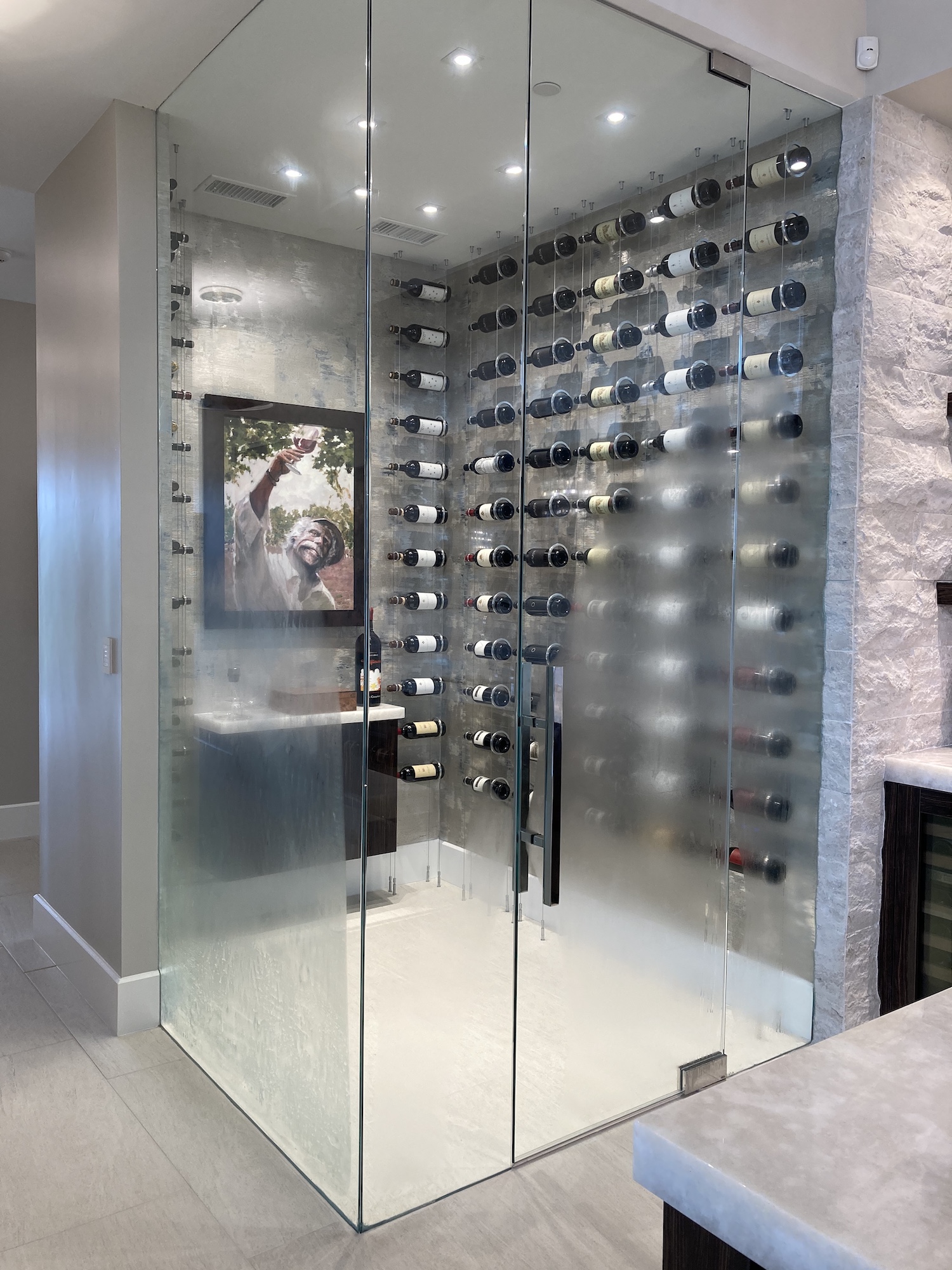 Custom wine storage cooler by the Cooler Guys
